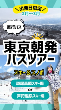 2～3月限定 東京発直行バスで行くスキー＆スノボツアー
