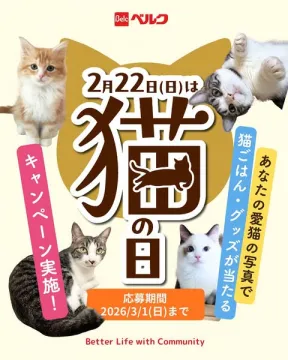 ベルク 2月22日「猫の日」愛猫写真投稿キャンペーン