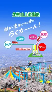 生駒山上遊園地へのアクセス案内バナー