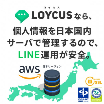 LINE運用支援ツールLOYCUSのセキュリティ訴求バナー