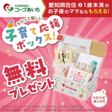 もらって嬉しい子育て応援ボックス！無料プレゼント