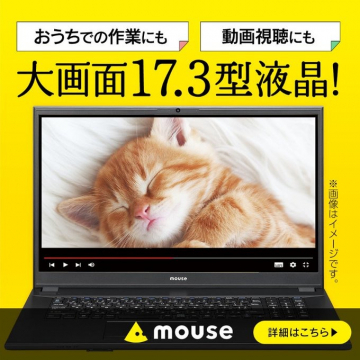 Mouse 17.3型大画面ノートパソコン