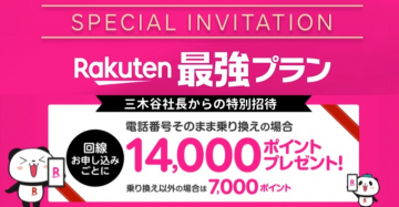 Rakuten 最強プラン 特別招待キャンペーン