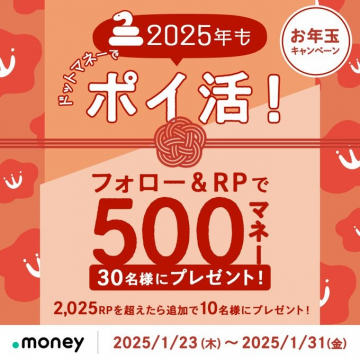 ドットマネー お年玉キャンペーン 2025年もポイ活！