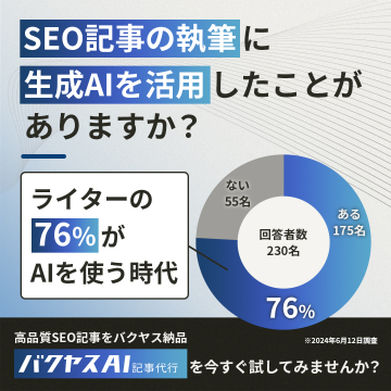 バクヤスAI 記事代行（高品質SEO記事作成サービス）