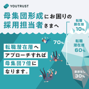 YOUTRUST 転職潜在層アプローチ採用支援