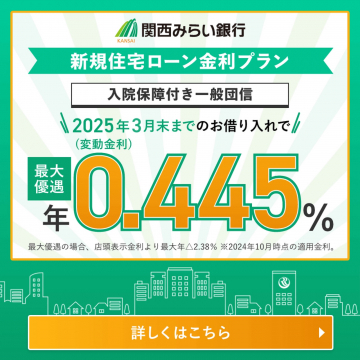 関西みらい銀行 新規住宅ローン金利プラン