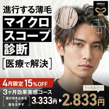 進行する薄毛の医療マイクロ診断