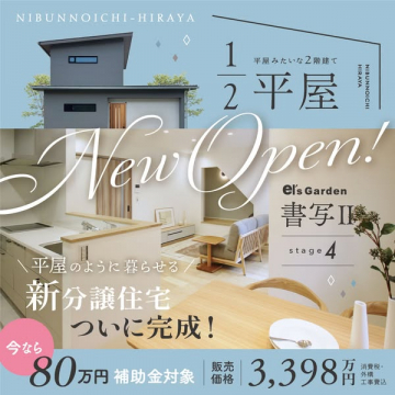 平屋風2階建て 新分譲住宅オープン