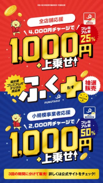 福井県商店応援デジタル商品券「ふくたす」抽選販売