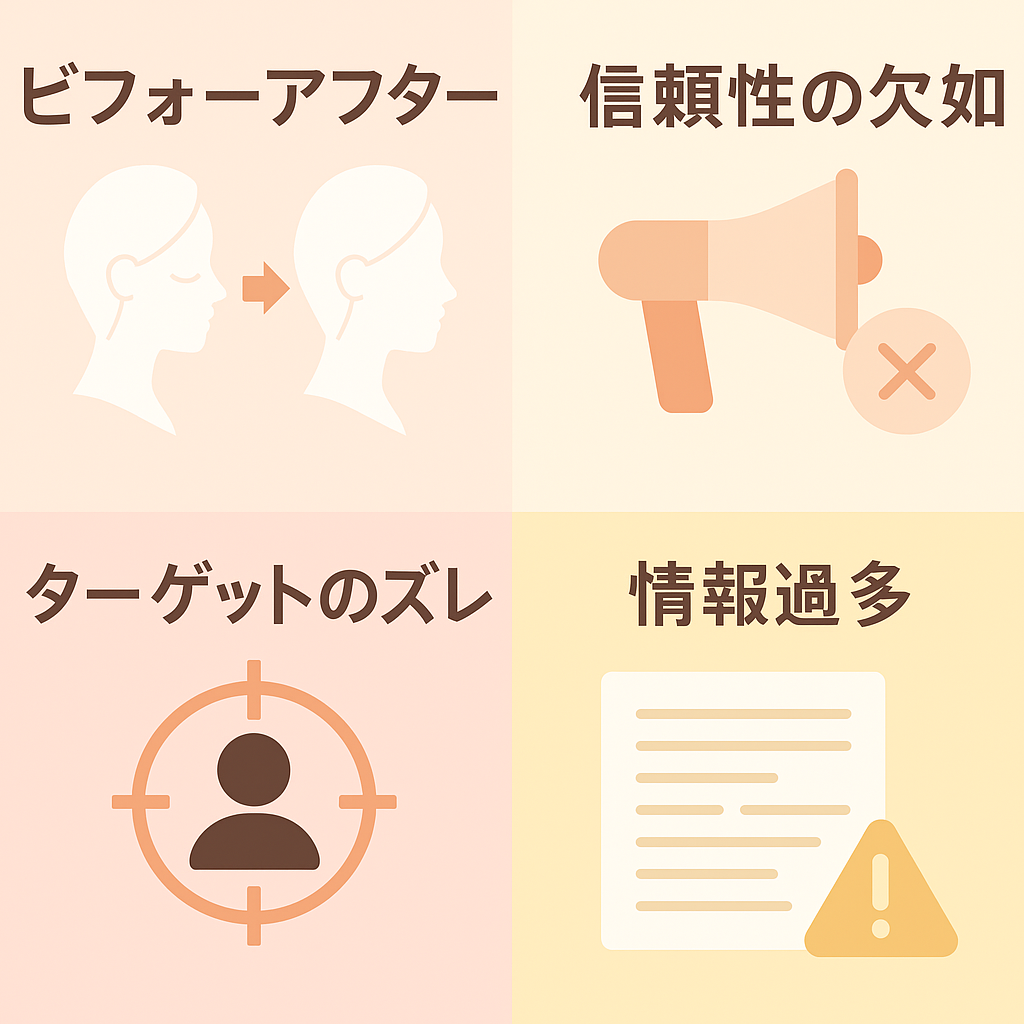 美容・健康バナー制作における注意点とよくある失敗例