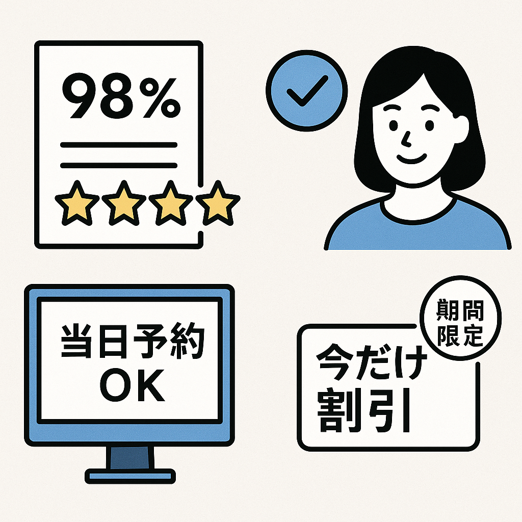 サービス業向けバナーの訴求ポイント