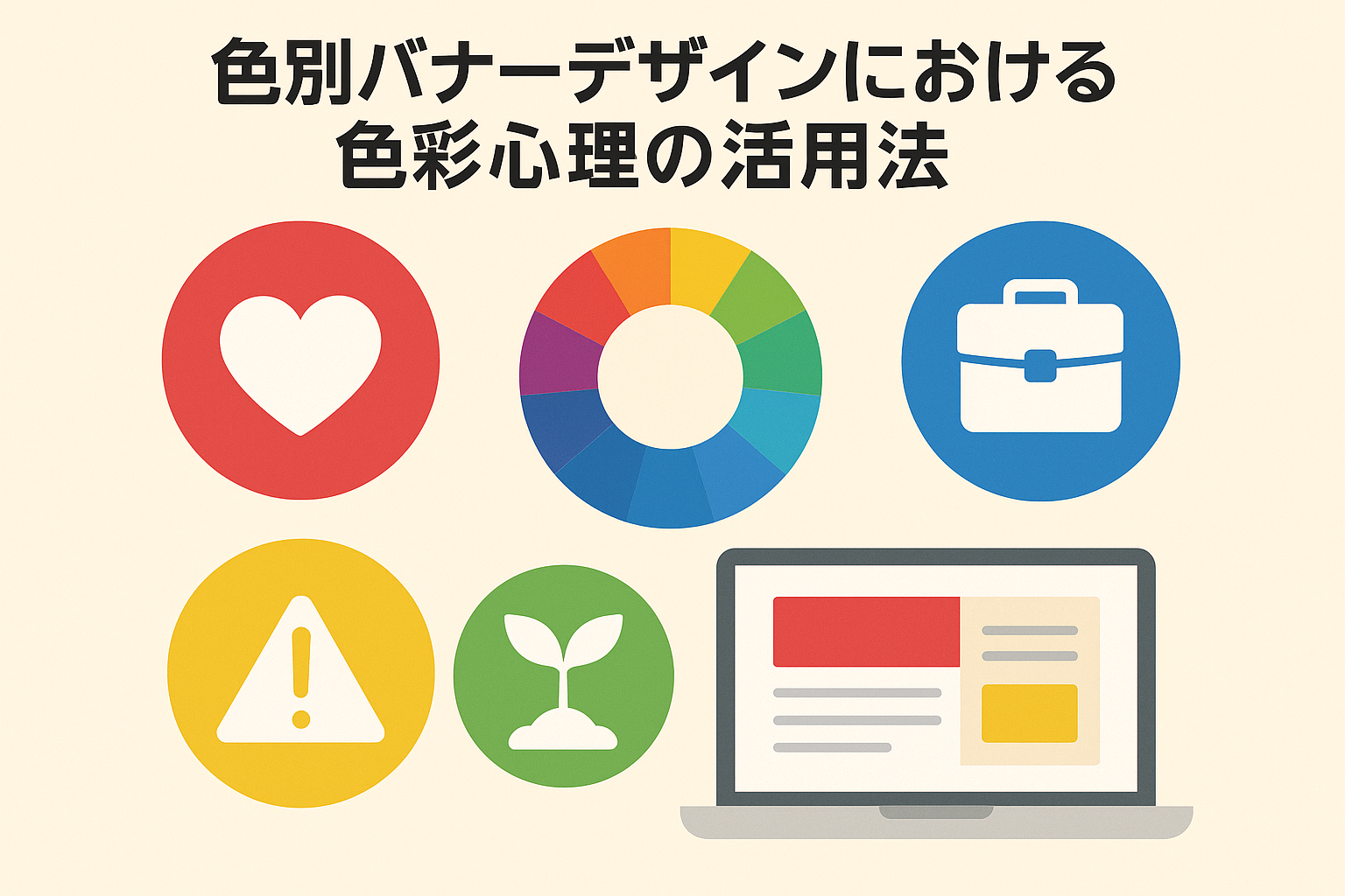 色別に見るバナー配色の心理効果  