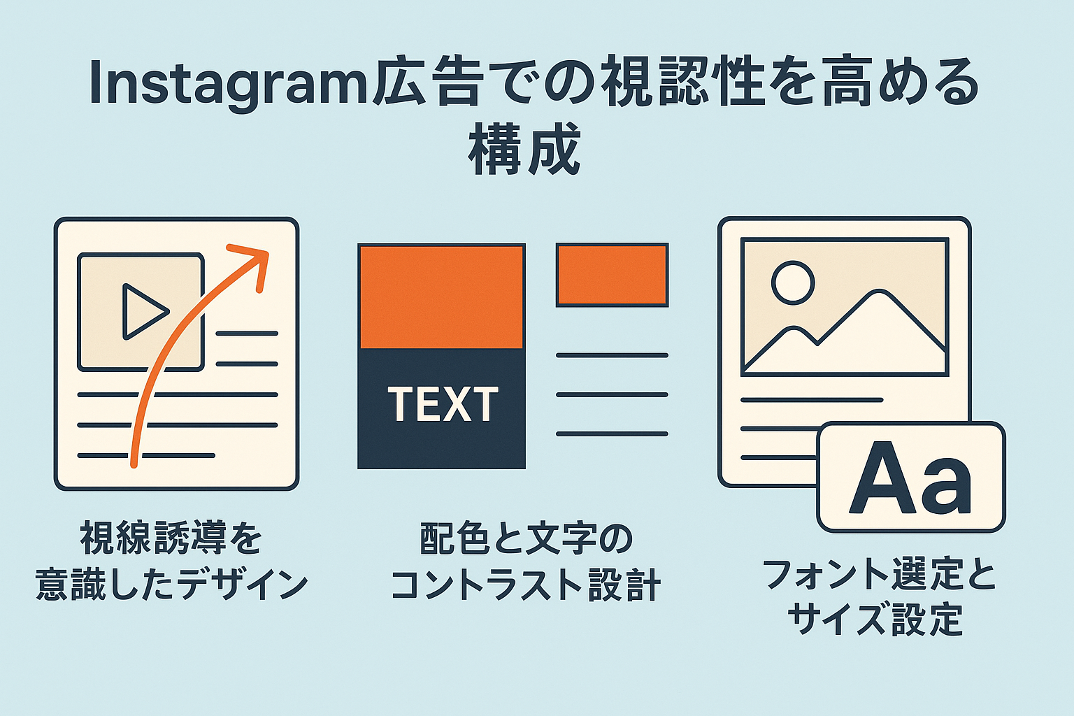 Instagram広告での視認性を高める構成