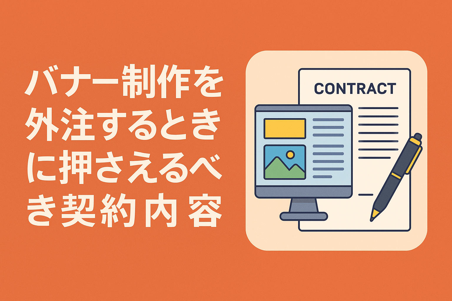 バナー制作を外注するときに押さえるべき契約内容