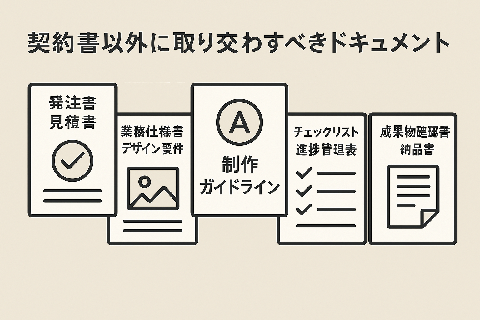 契約書以外に取り交わすべきドキュメント