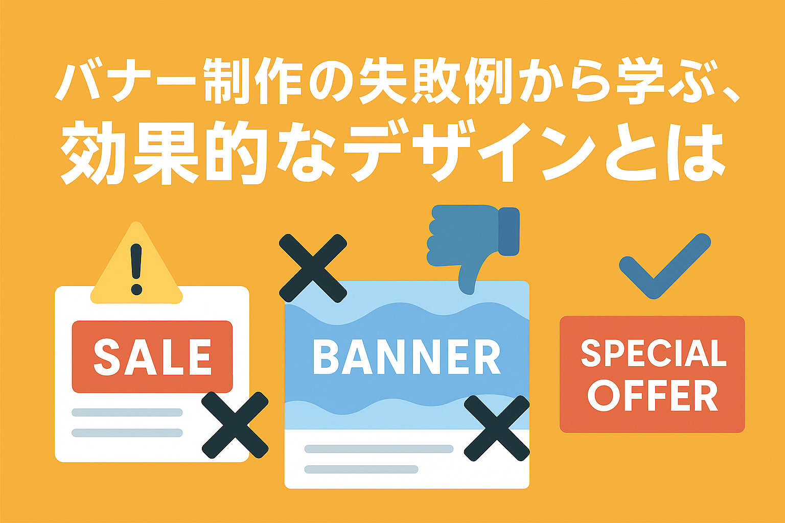 バナー制作の失敗例から学ぶ、効果的なデザインとは
