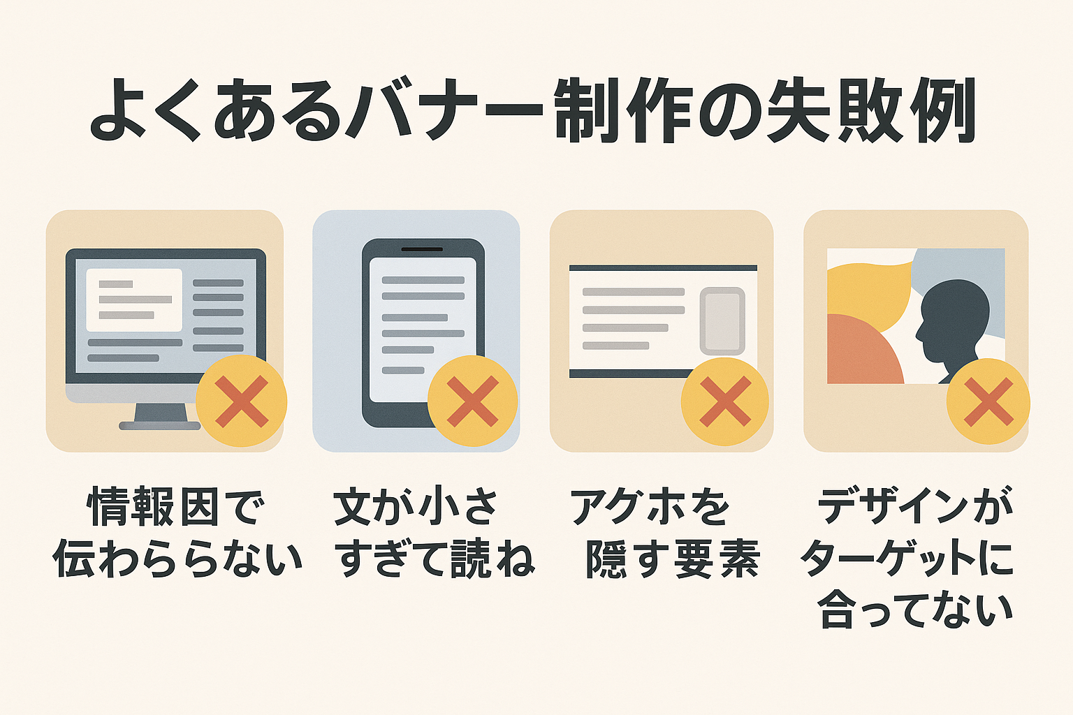 よくあるバナー制作の失敗例