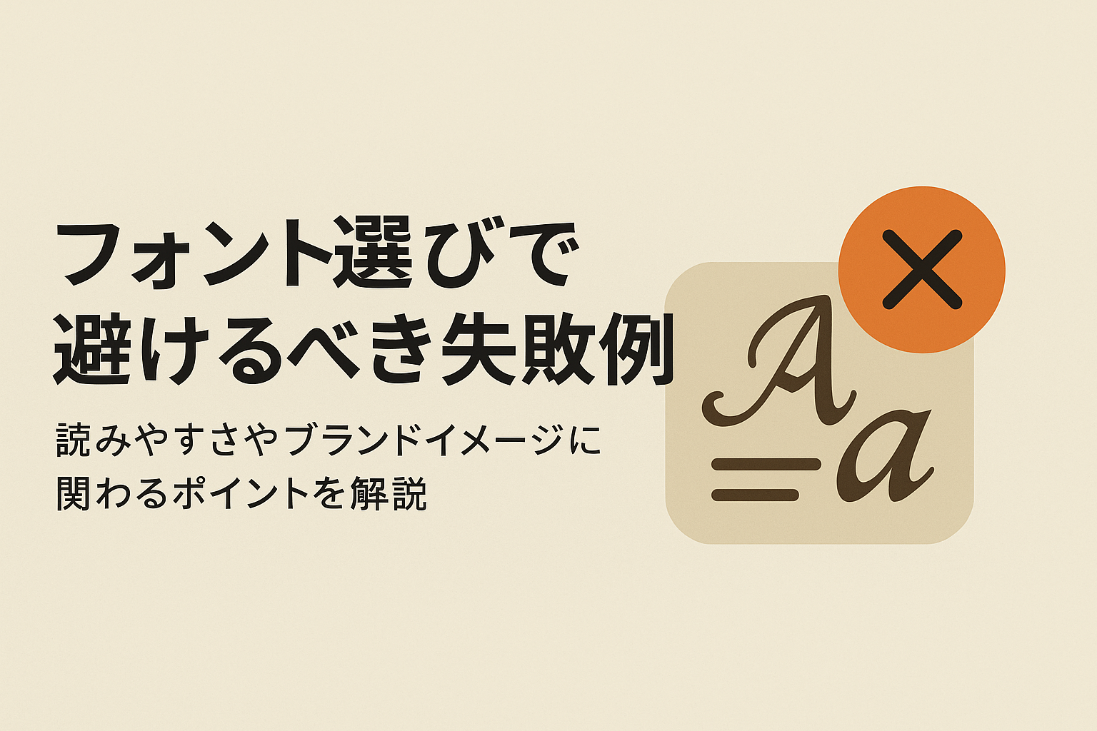 フォント選びで避けるべき失敗例