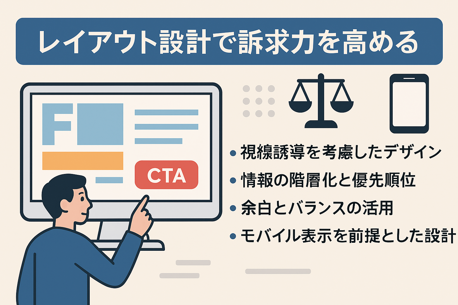 レイアウト設計で訴求力を高める