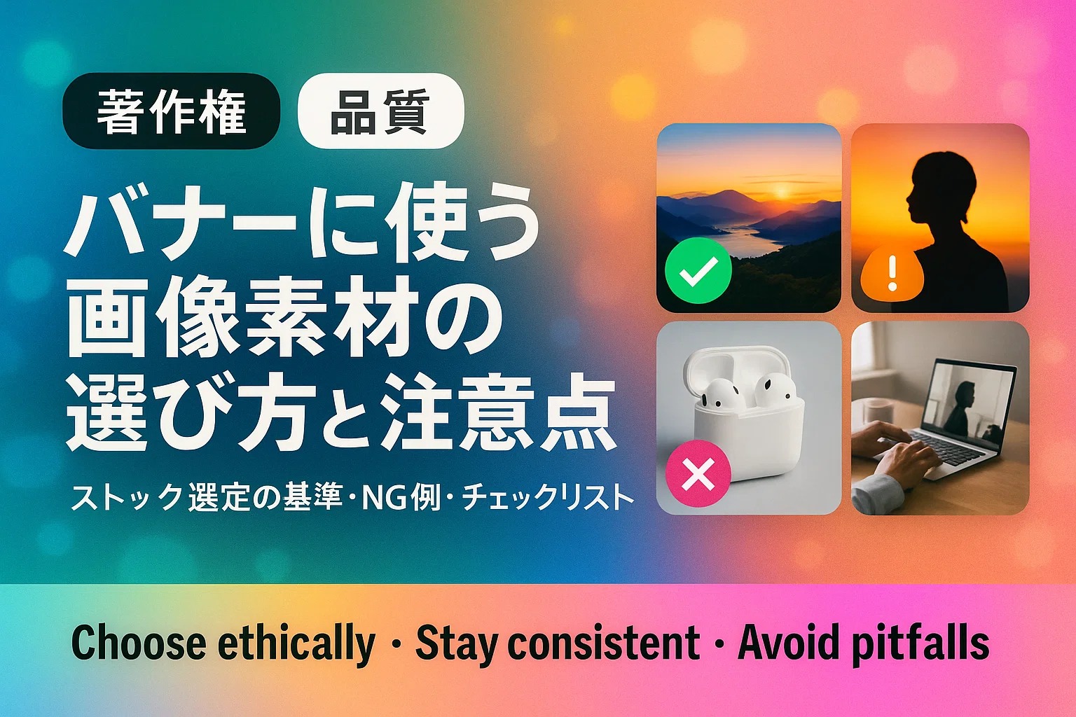 バナーに使う画像素材の選び方と注意点