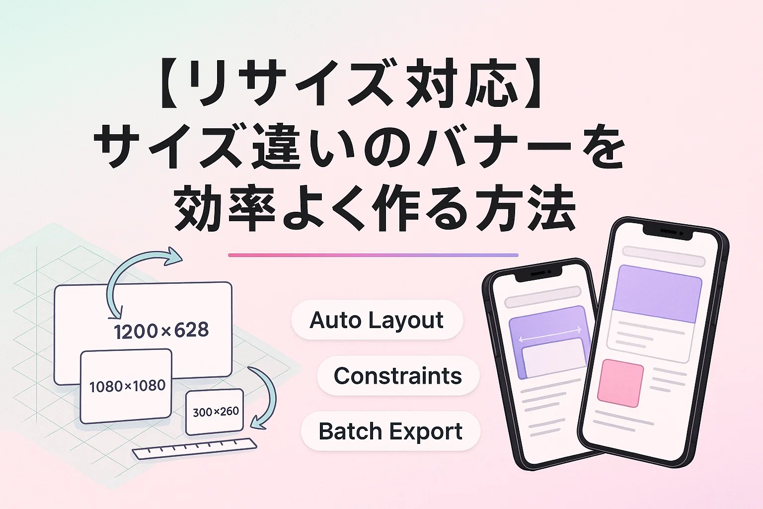 【リサイズ対応】サイズ違いのバナーを効率よく作る方法