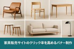 家具販売サイトのクリック率を高めるバナー制作