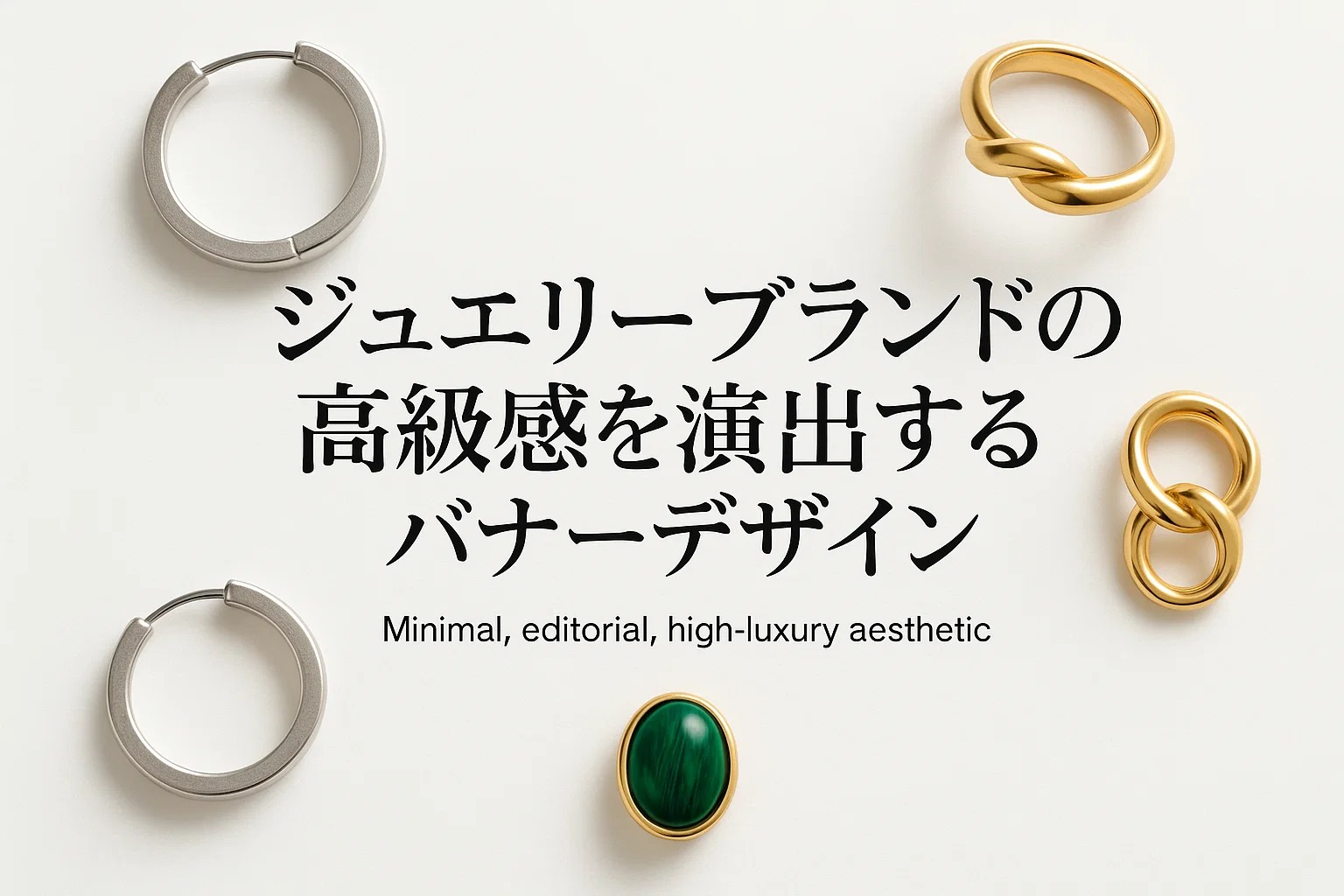 ジュエリーブランドの高級感を演出するバナーデザイン