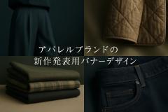 アパレルブランドの新作発表用バナーデザイン