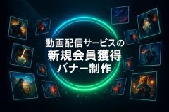 動画配信サービスの新規会員獲得バナー制作