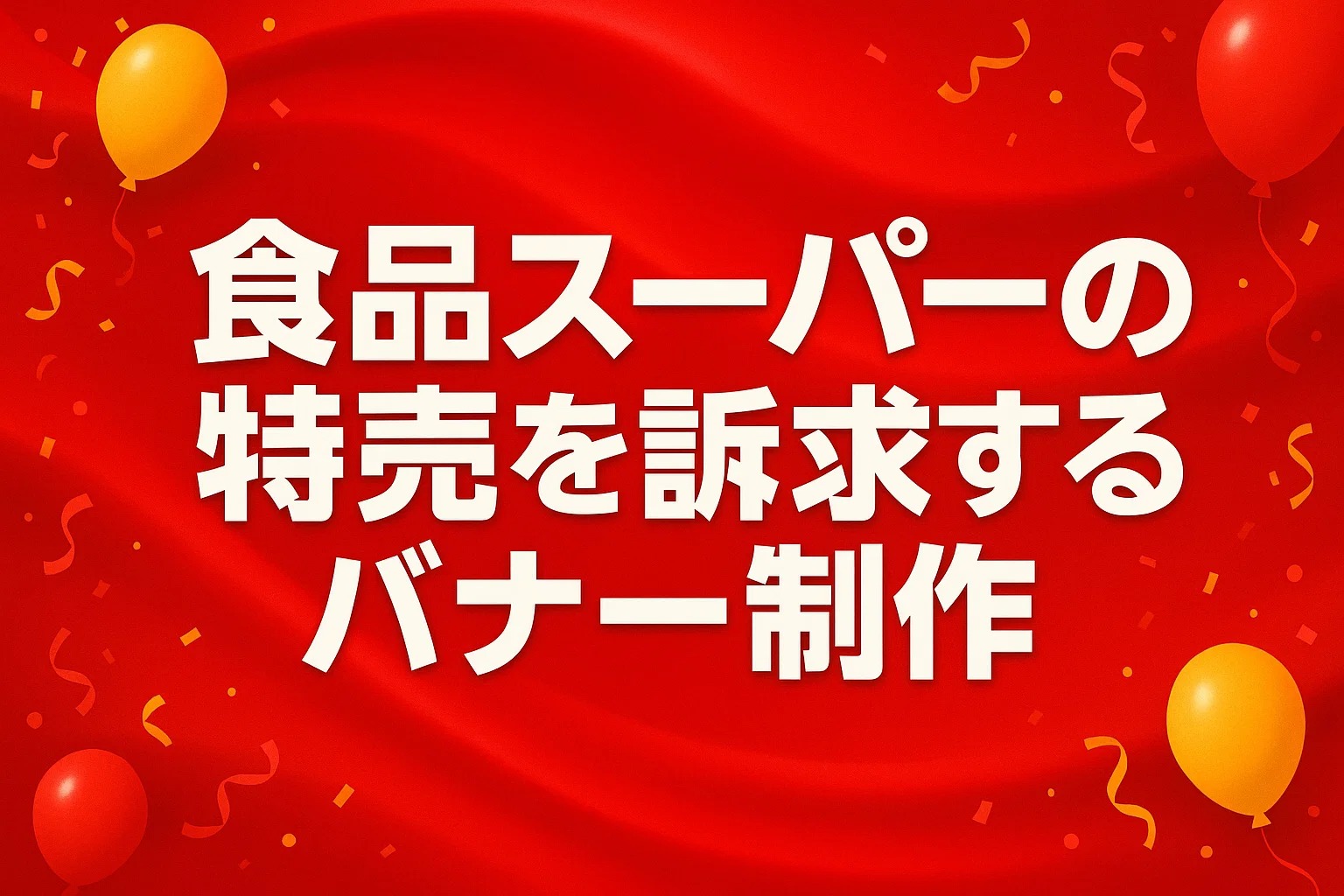 食品スーパーの特売を訴求するバナー制作