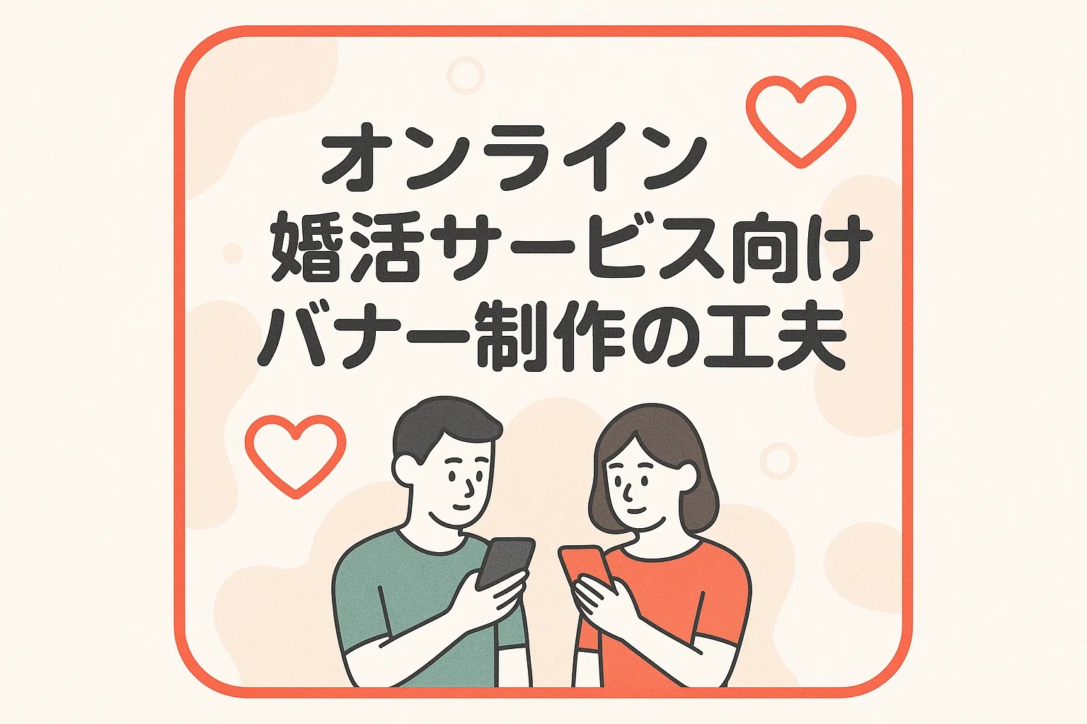 オンライン婚活サービス向けバナー制作の工夫