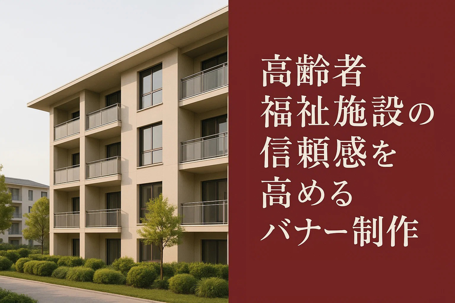 高齢者福祉施設の信頼感を高めるバナー制作