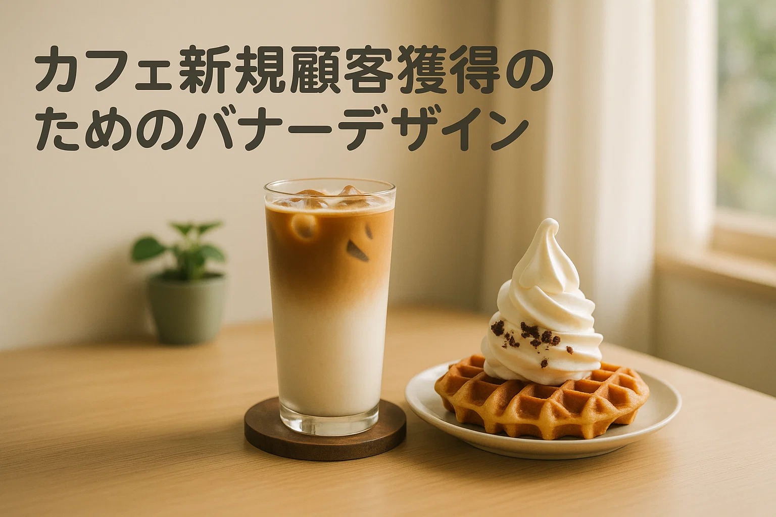 カフェ新規顧客獲得のためのバナーデザイン