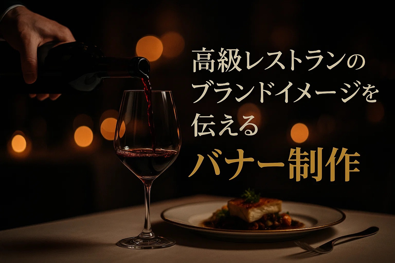 高級レストランのブランドイメージを伝えるバナー制作