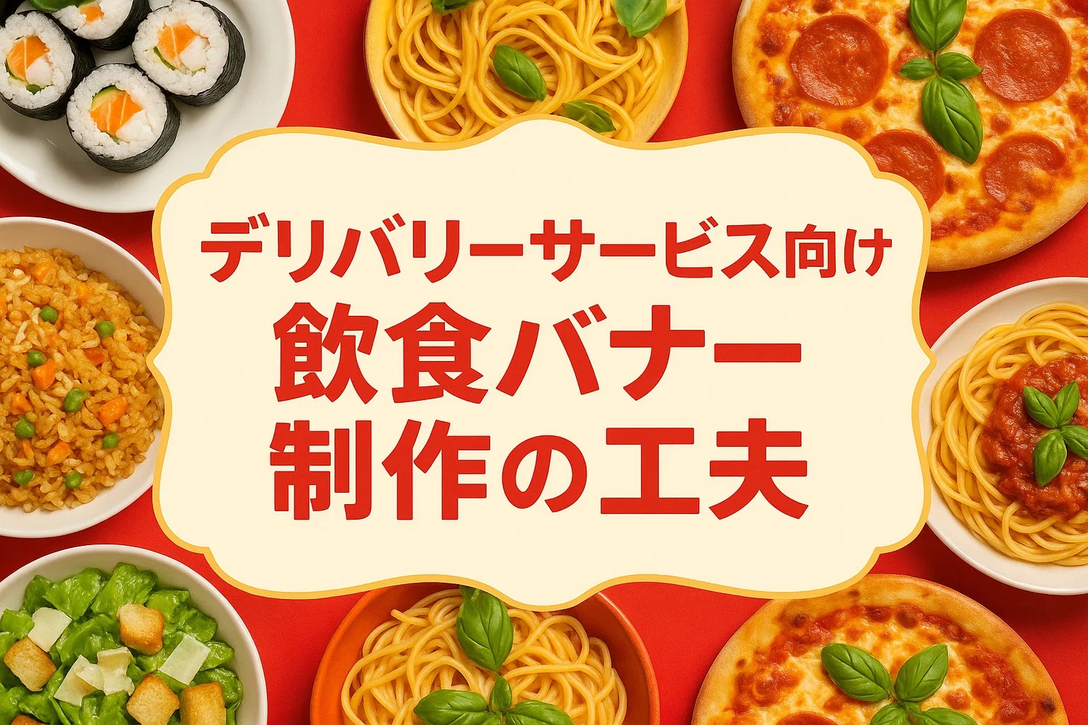デリバリーサービス向け飲食バナー制作の工夫