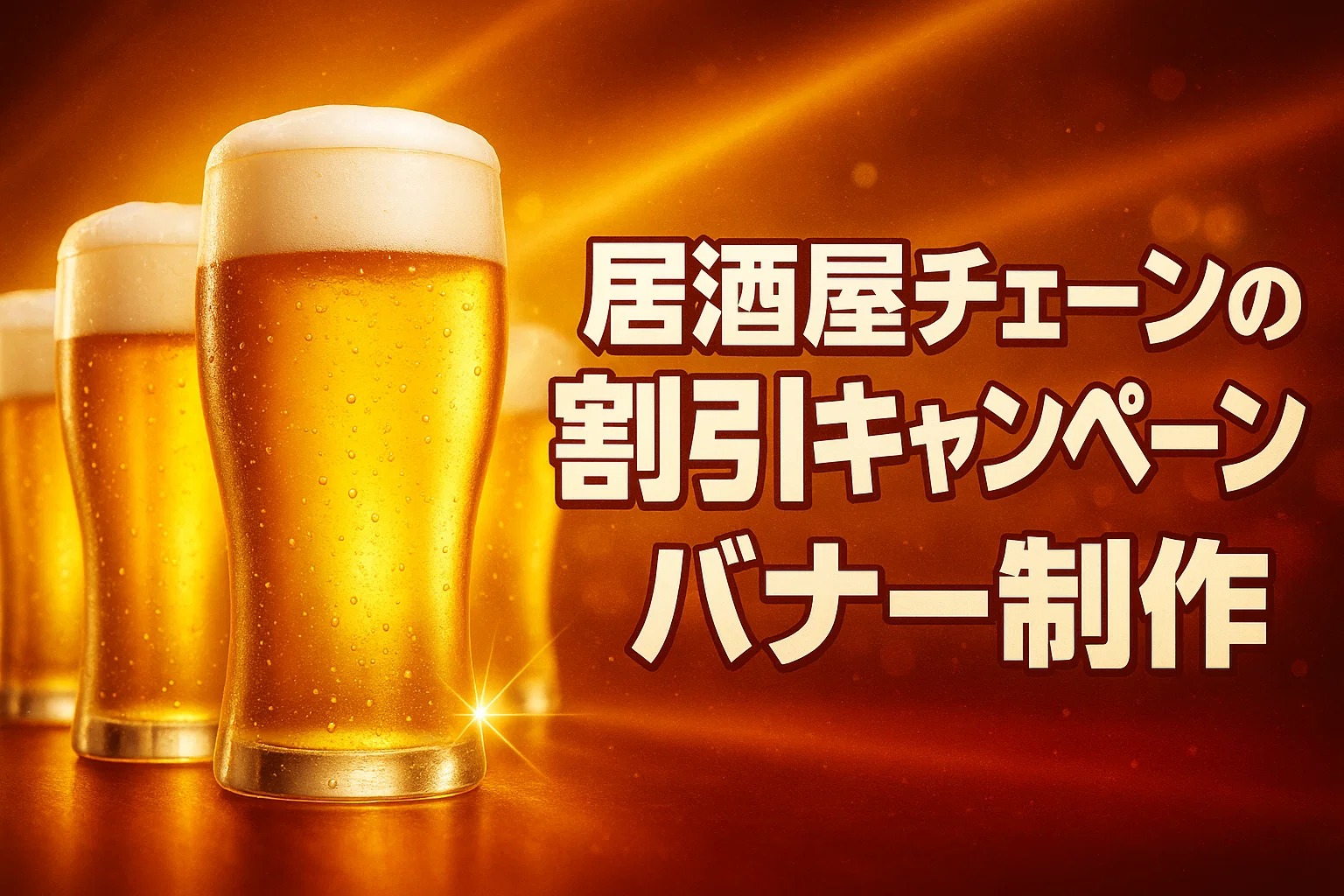 居酒屋チェーンの割引キャンペーンバナー制作