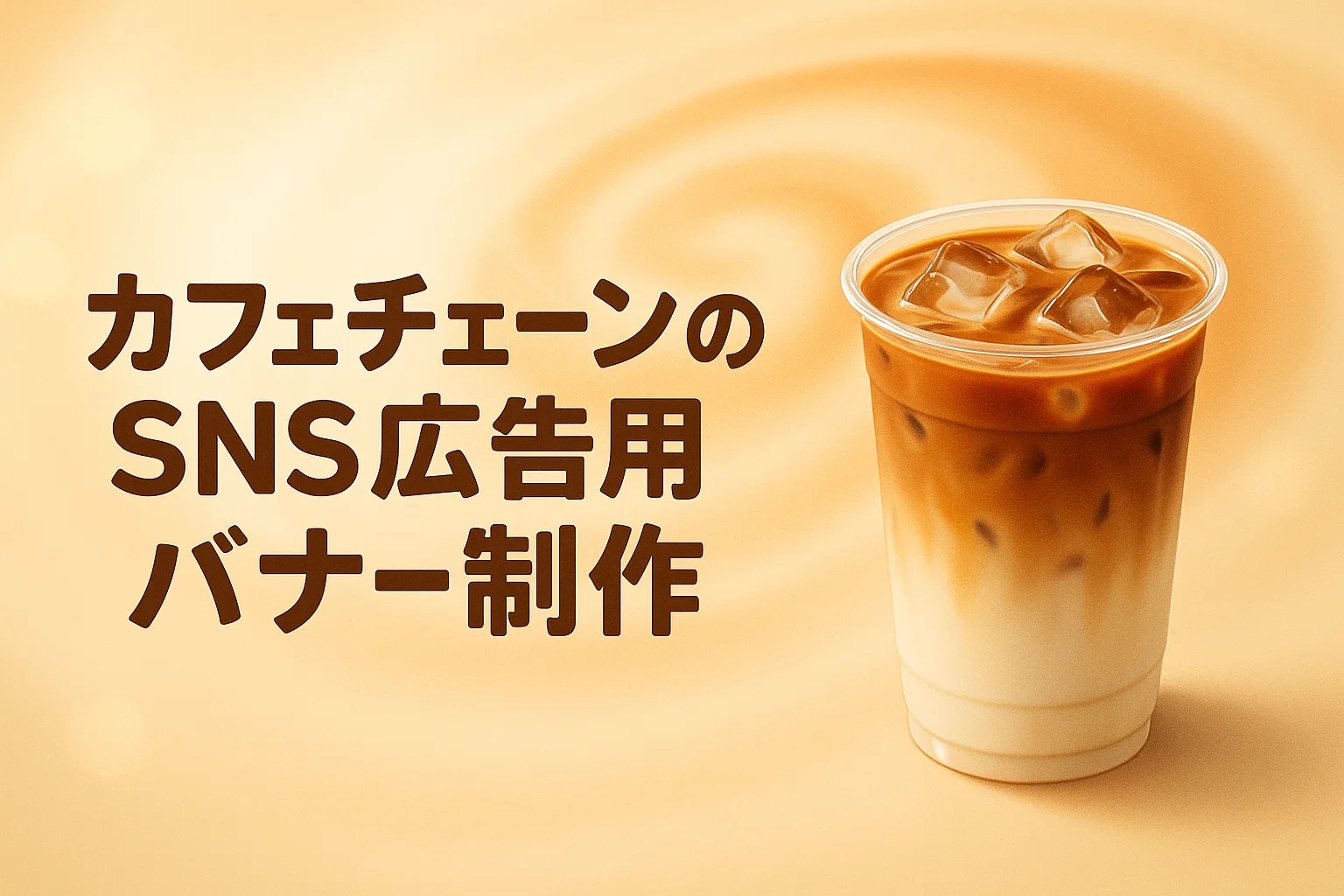 カフェチェーンのSNS広告用バナー制作