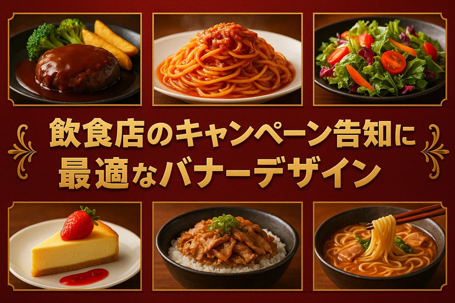 飲食店のキャンペーン告知に最適なバナーデザイン