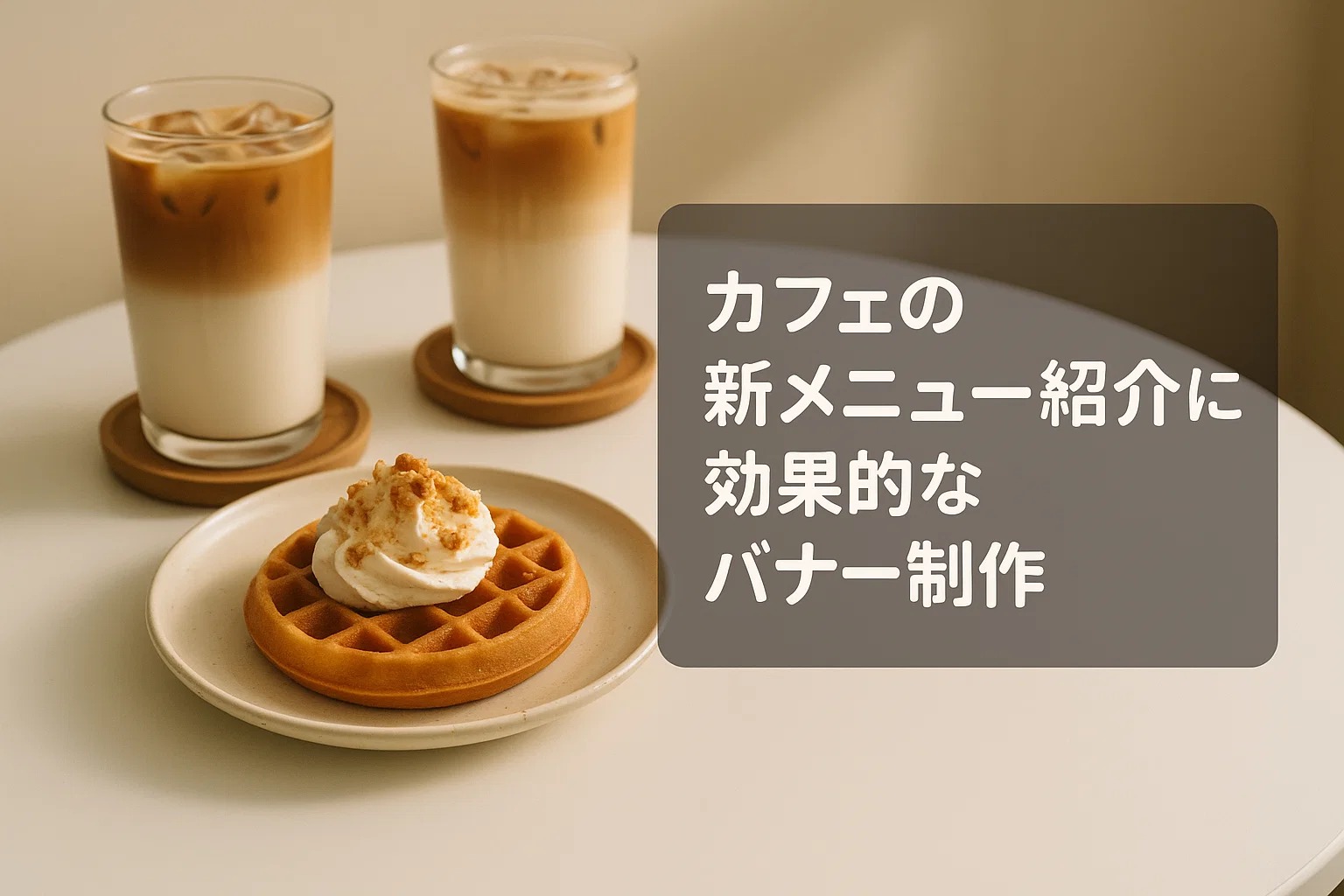カフェの新メニュー紹介に効果的なバナー制作