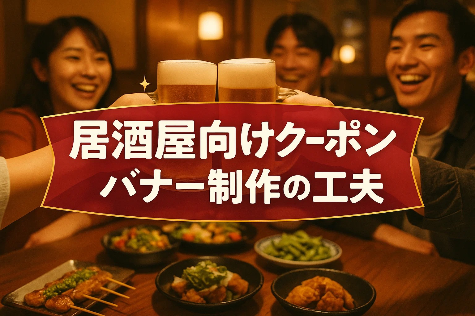 居酒屋向けクーポンバナー制作の工夫