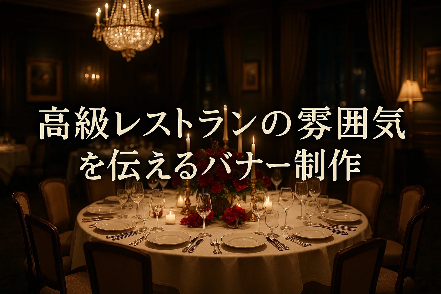 高級レストランの雰囲気を伝えるバナー制作