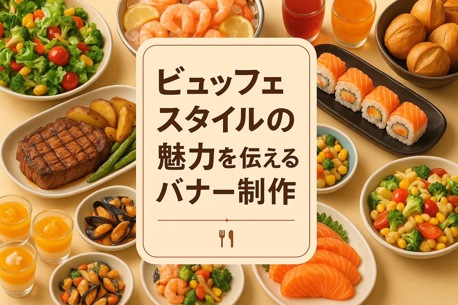 ビュッフェスタイルの魅力を伝えるバナー制作