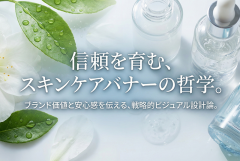 スキンケア商品の信頼感を高めるバナー制作