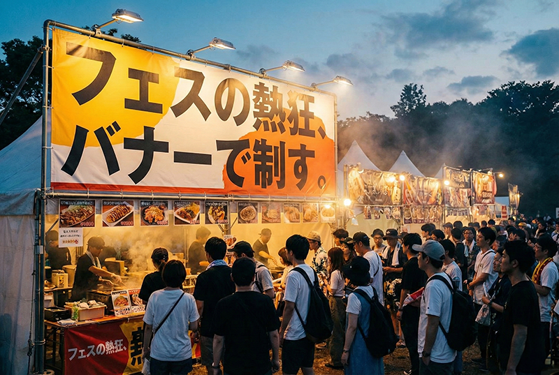 フードフェス出店用のバナー制作