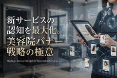 美容院の新サービス告知に適したバナー制作