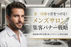 男性美容サロンに合うバナーデザイン
