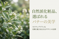 自然派化粧品に適したナチュラル感あるバナー制作