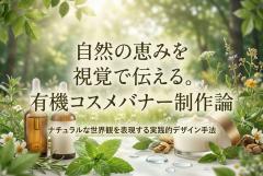 有機コスメの自然派感を出すバナー制作