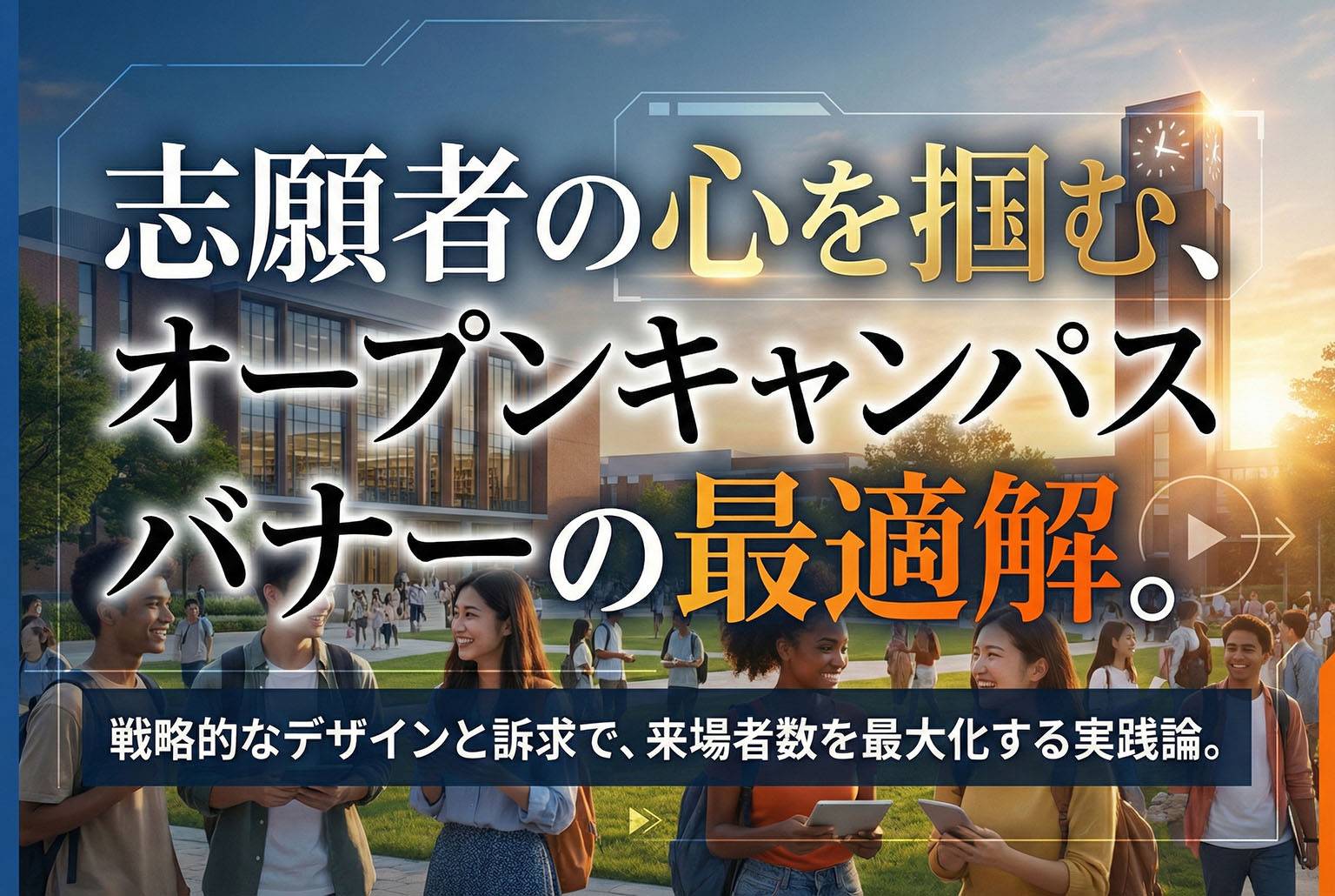 大学オープンキャンパス告知用バナー制作